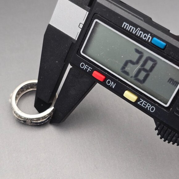 Joancee Sterling Silver Blue & Clear Sapphire Woven Eternity Band Ring Size 5.75 - Picture 9 of 9